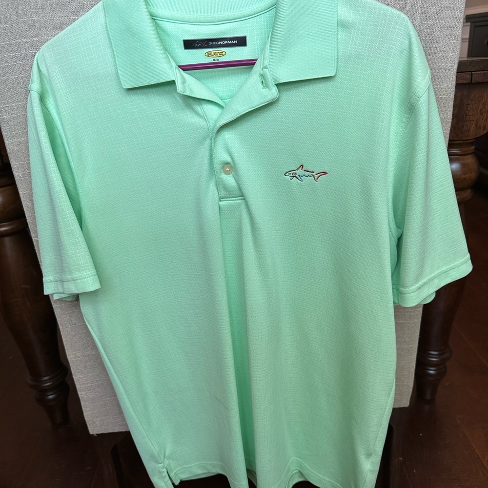 Greg Norman Collection Green Polo Shirt Classic Design
